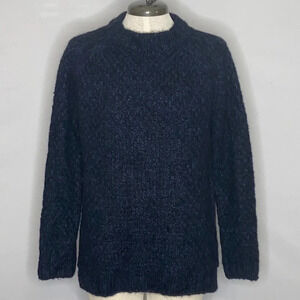 Steven Alan Alpaca & Virgin Wool Blend Chunky Knit Sweater with Side Splits - S